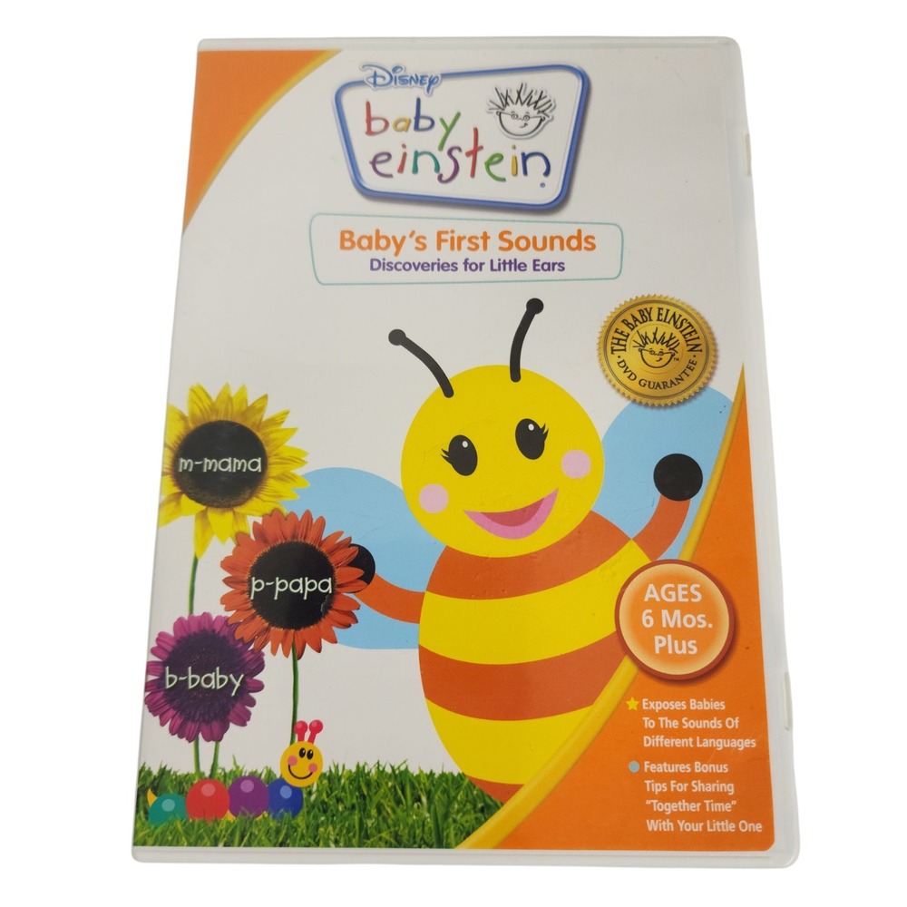 Disney Baby Einstein Baby's First Sounds DVD Digital Board Book Ages Little Ears